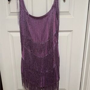 Purple Fringe Dress